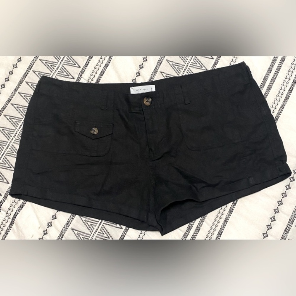 Love Tree Black Cargo Shorts